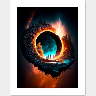 Cosmic Chaos: Magical Landscapes Posters and Art